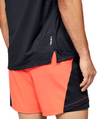 Under Armour Qualifier Iso-Chill Printed Short Sleeve Mens Running Top Black
